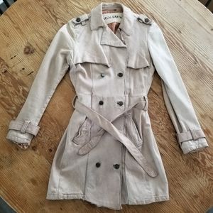 Giorgio Brato Mushroom Trench Coat Lamb Leather 42